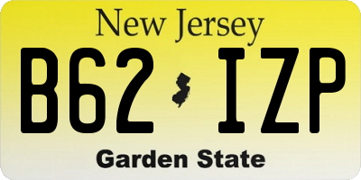 NJ license plate B62IZP