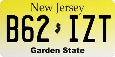 NJ license plate B62IZT