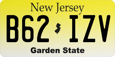 NJ license plate B62IZV