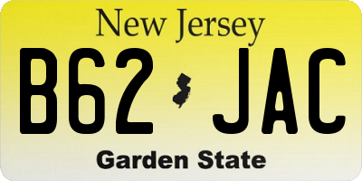 NJ license plate B62JAC