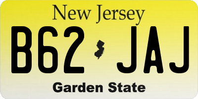 NJ license plate B62JAJ