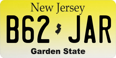 NJ license plate B62JAR
