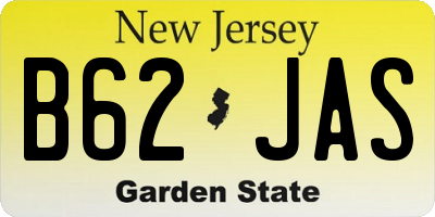NJ license plate B62JAS