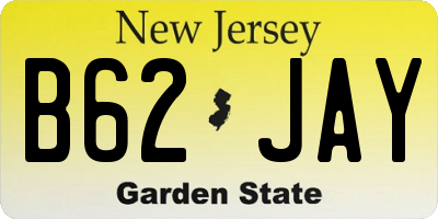 NJ license plate B62JAY
