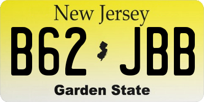 NJ license plate B62JBB