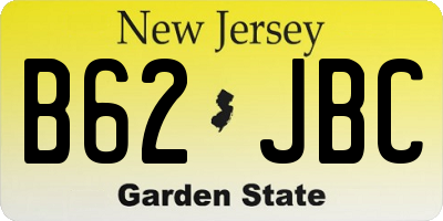 NJ license plate B62JBC