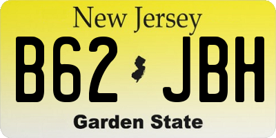NJ license plate B62JBH