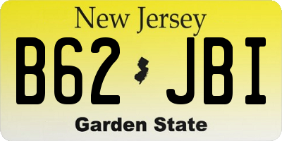 NJ license plate B62JBI