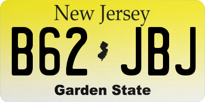 NJ license plate B62JBJ