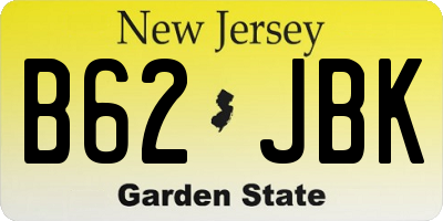 NJ license plate B62JBK
