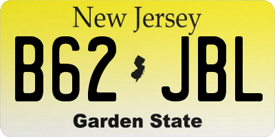 NJ license plate B62JBL