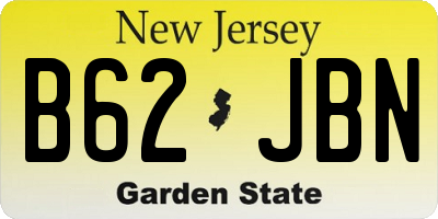 NJ license plate B62JBN