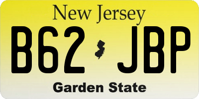NJ license plate B62JBP