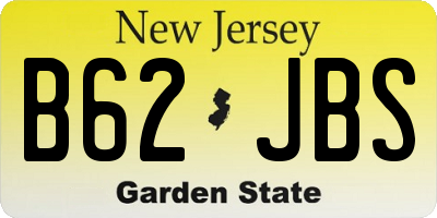 NJ license plate B62JBS