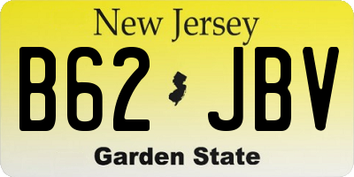 NJ license plate B62JBV