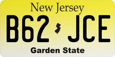 NJ license plate B62JCE