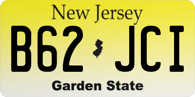 NJ license plate B62JCI