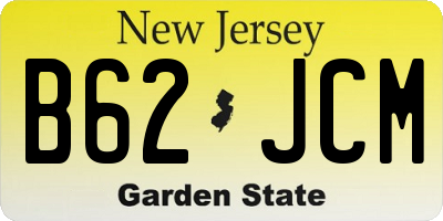 NJ license plate B62JCM