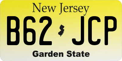 NJ license plate B62JCP