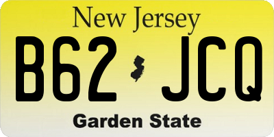 NJ license plate B62JCQ