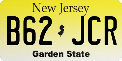 NJ license plate B62JCR