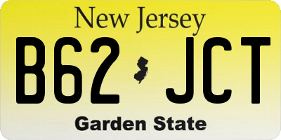 NJ license plate B62JCT