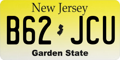 NJ license plate B62JCU