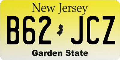 NJ license plate B62JCZ