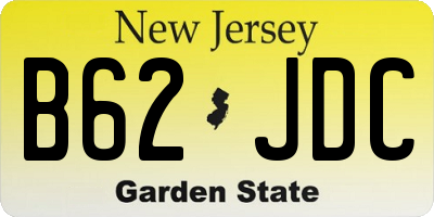 NJ license plate B62JDC