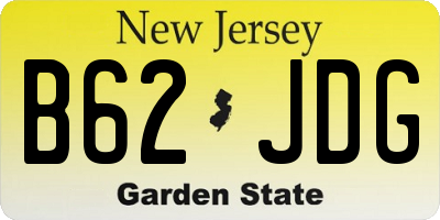 NJ license plate B62JDG