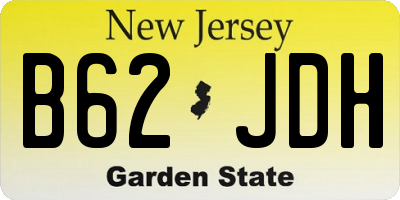NJ license plate B62JDH