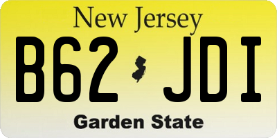 NJ license plate B62JDI