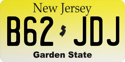 NJ license plate B62JDJ