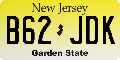 NJ license plate B62JDK