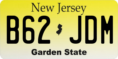 NJ license plate B62JDM