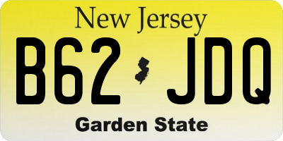 NJ license plate B62JDQ