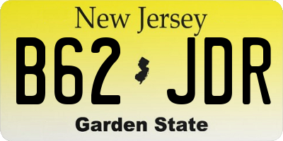 NJ license plate B62JDR