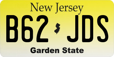 NJ license plate B62JDS