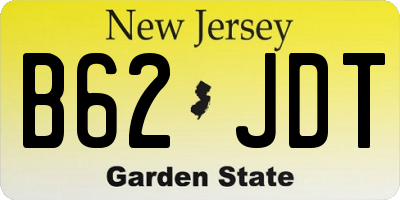 NJ license plate B62JDT