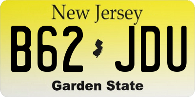 NJ license plate B62JDU