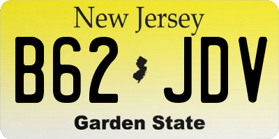 NJ license plate B62JDV