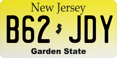 NJ license plate B62JDY