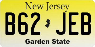 NJ license plate B62JEB