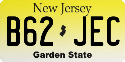 NJ license plate B62JEC