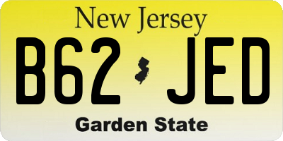 NJ license plate B62JED