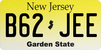 NJ license plate B62JEE