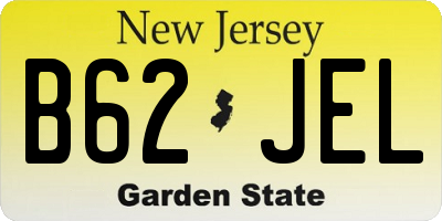 NJ license plate B62JEL