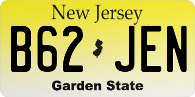 NJ license plate B62JEN