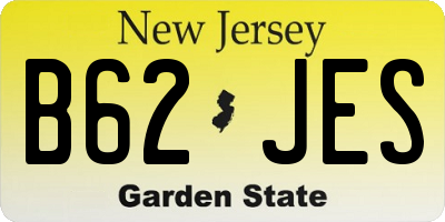 NJ license plate B62JES
