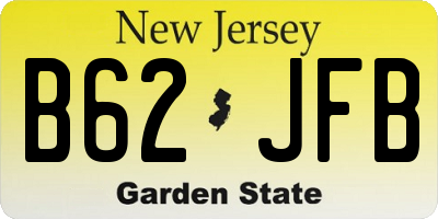 NJ license plate B62JFB